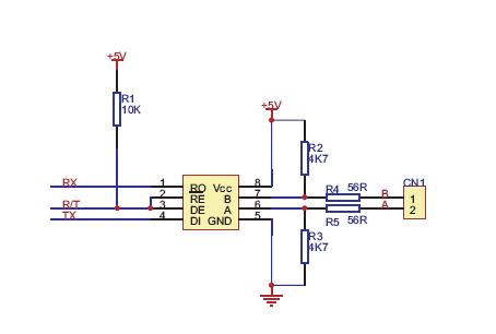 Simple PIC to RS485 driver circuit I found on web.