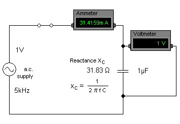 Diagram of capacitor circuit
