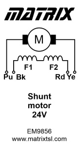 Shunt motor label