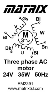 Three Phase motor label